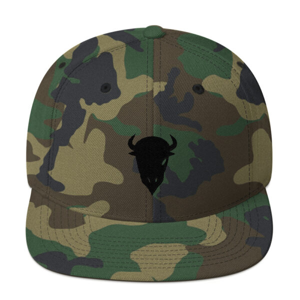 One Eyed Buffalo Flat Bill Snapback Hat - Image 2