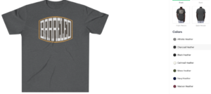 Triblend Tee example with color choices