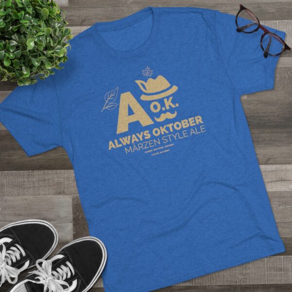 Gruner Brothers A O.K. Always Oktober Tri-Blend T-Shirt - Image 2