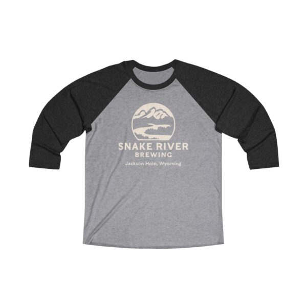 Snake River Brewing Unisex Tri-Blend ¾ Sleeve Raglan Baseball T Shirt - Image 2