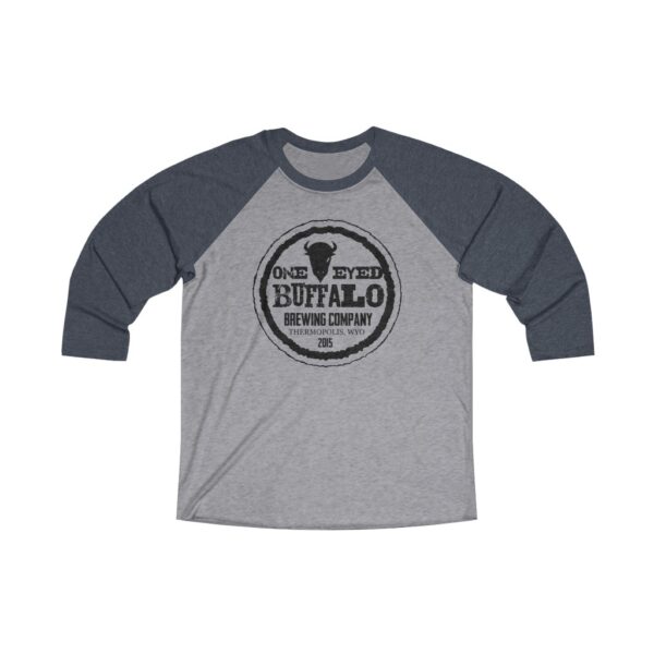 One Eyed Buffalo Brewing Unisex Tri-Blend ¾ Sleeve Raglan Baseball T Shirt - Image 6