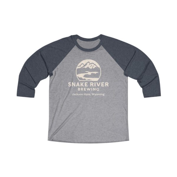 Snake River Brewing Unisex Tri-Blend ¾ Sleeve Raglan Baseball T Shirt - Image 3