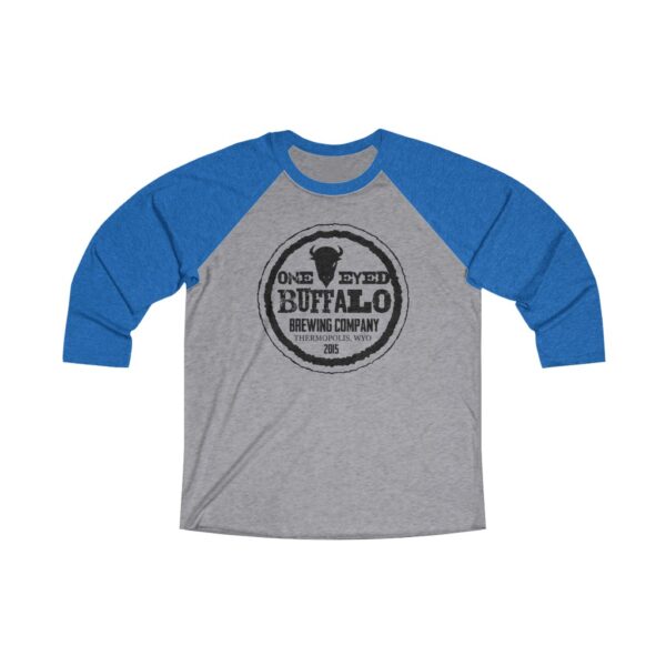 One Eyed Buffalo Brewing Unisex Tri-Blend ¾ Sleeve Raglan Baseball T Shirt - Image 8
