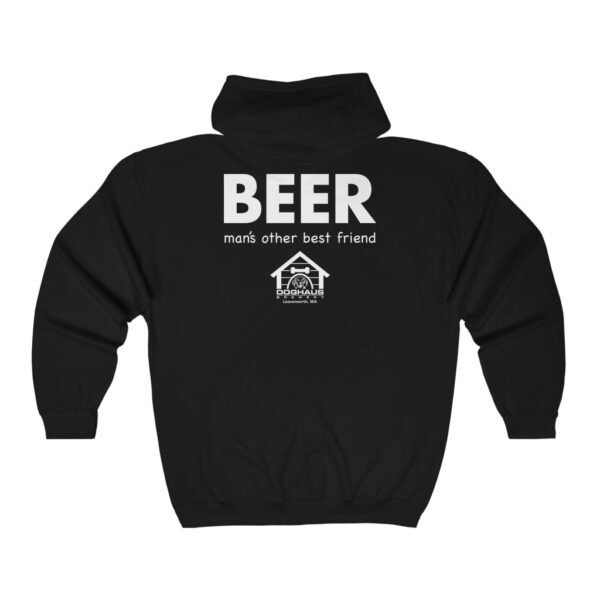 Doghaus Brewery Beer Man's Other Best Friend Zip Hooded Sweatshirt - Image 4