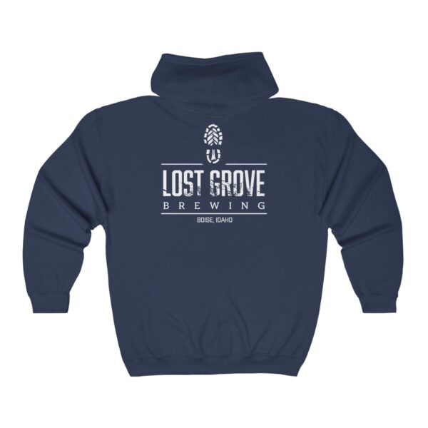 Lost Grove Brewing Men's Zip Hooded Sweatshirt - Image 8