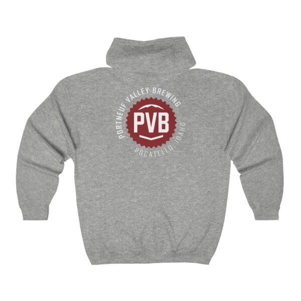 Portneuf Valley Brewing Men's Zip Hooded Sweatshirt - Image 4