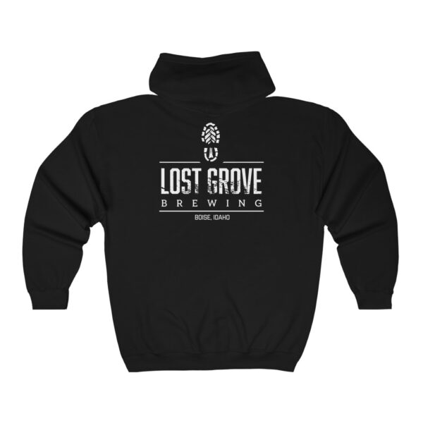 Lost Grove Brewing Men's Zip Hooded Sweatshirt - Image 4