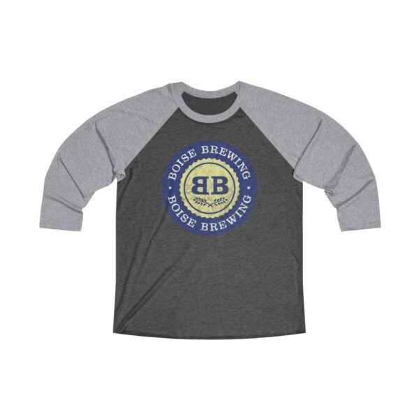 Boise Brewing Logo Unisex Tri-Blend ¾ Sleeve Raglan Baseball T Shirt