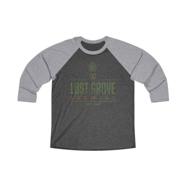 Lost Grove Brewing Logo Unisex Tri-Blend ¾ Sleeve Raglan Baseball T Shirt