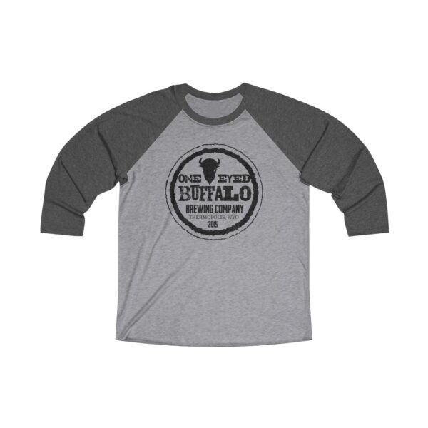 One Eyed Buffalo Brewing Unisex Tri-Blend ¾ Sleeve Raglan Baseball T Shirt