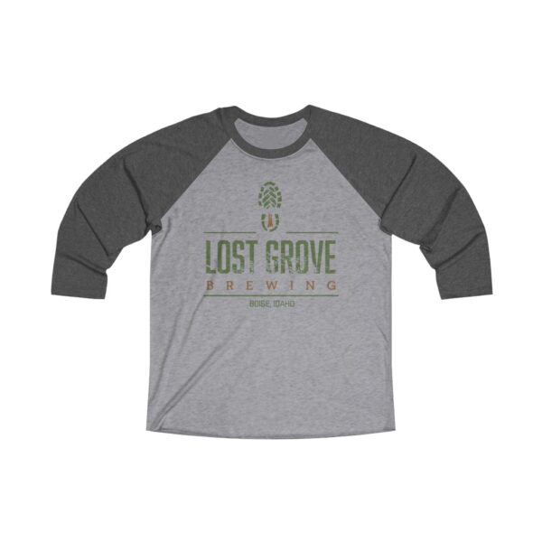 Lost Grove Brewing Logo Unisex Tri-Blend ¾ Sleeve Raglan Baseball T Shirt