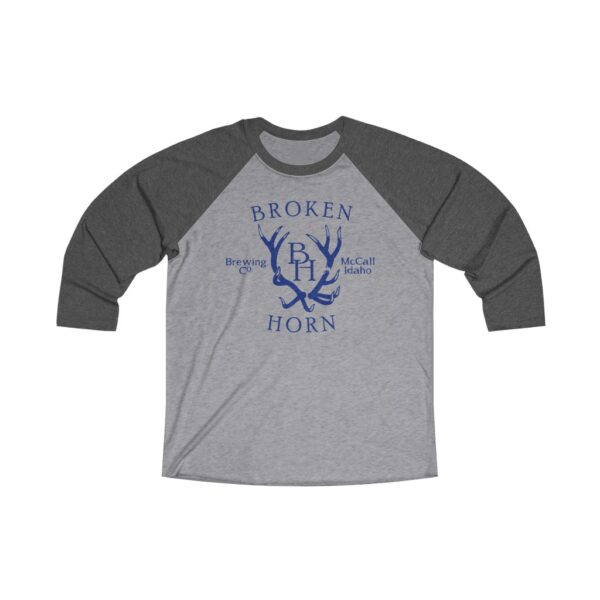 Broken Horn Brewing Unisex Tri-Blend 3/4 Raglan T Shirt - Image 2