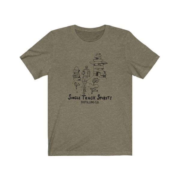 Single Track Spirits Runner Unisex Cotton/Poly T-shirt - Image 2