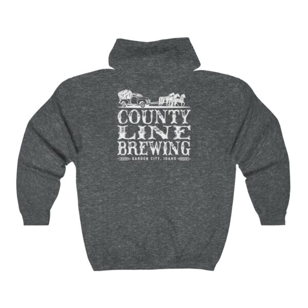 County Line Brewing Men's Zip Hooded Sweatshirt - Image 4
