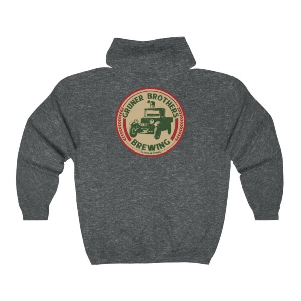 Gruner Brother Brewing Men's Zip Hooded Sweatshirt - Image 6