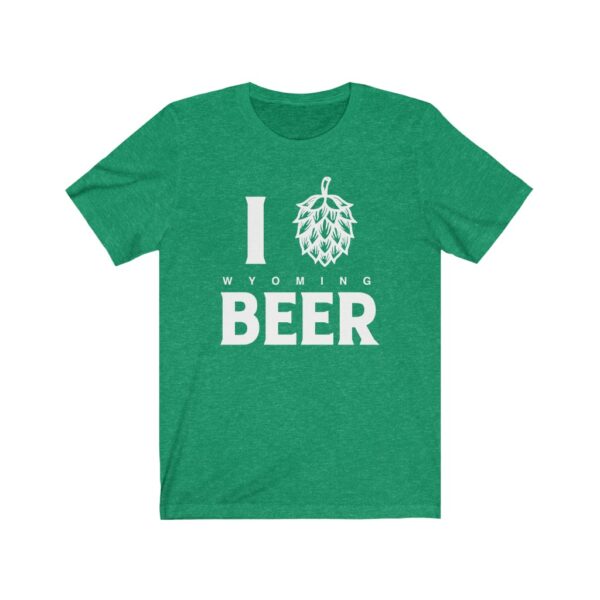 I Love (Hop) Wyoming Beer Unisex T-Shirt for Wyoming Craft Brewers Guild - Image 4