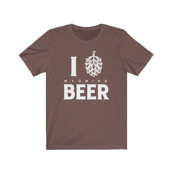 I Love (Hop) Wyoming Beer Unisex T-Shirt for Wyoming Craft Brewers Guild - Image 2