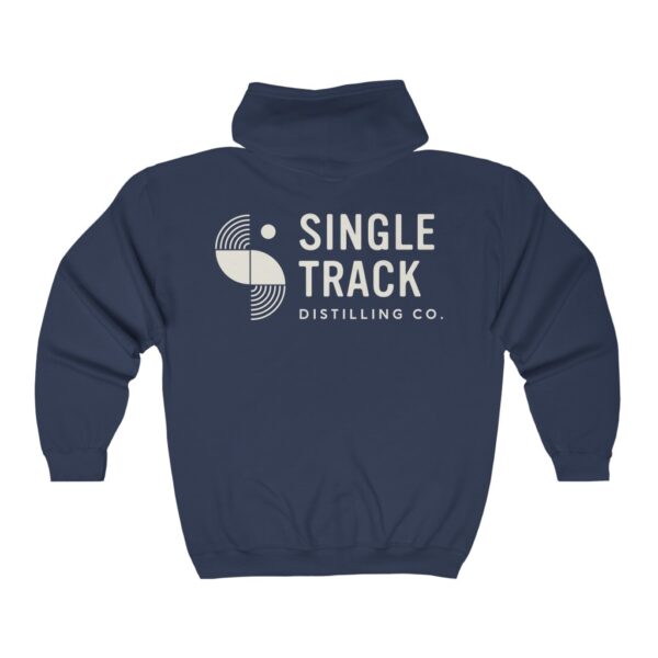 Single Track Distilling Co. Men's Zip Hooded Sweatshirt - Image 2