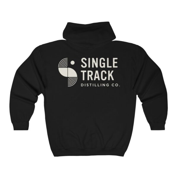 Single Track Distilling Co. Men's Zip Hooded Sweatshirt - Image 4