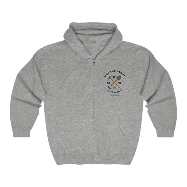 Square State Brewing Men's Zip Hooded Sweatshirt