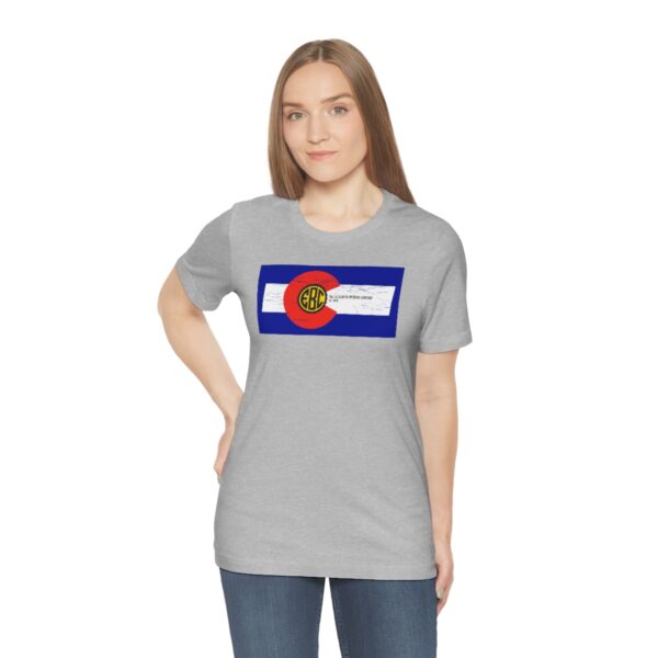 Elizabeth Brewing Company Colorado Flag Unisex Jersey Short Sleeve Tee - Image 4