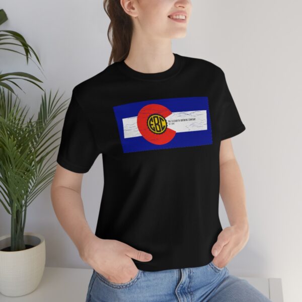 Elizabeth Brewing Company Colorado Flag Unisex Jersey Short Sleeve Tee - Image 22