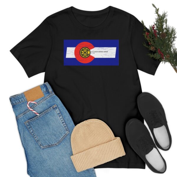 Elizabeth Brewing Company Colorado Flag Unisex Jersey Short Sleeve Tee - Image 23