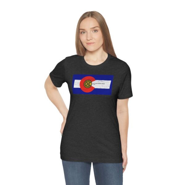 Elizabeth Brewing Company Colorado Flag Unisex Jersey Short Sleeve Tee - Image 44