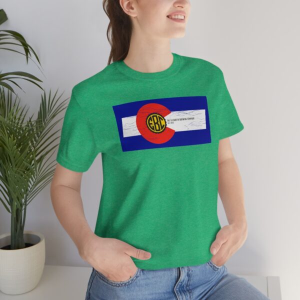 Elizabeth Brewing Company Colorado Flag Unisex Jersey Short Sleeve Tee - Image 38