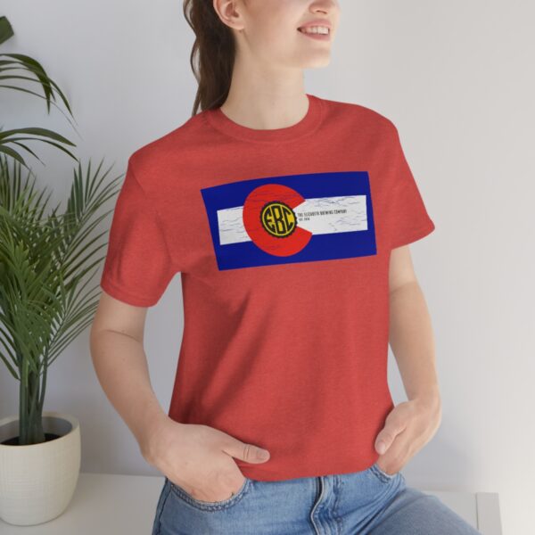 Elizabeth Brewing Company Colorado Flag Unisex Jersey Short Sleeve Tee - Image 54
