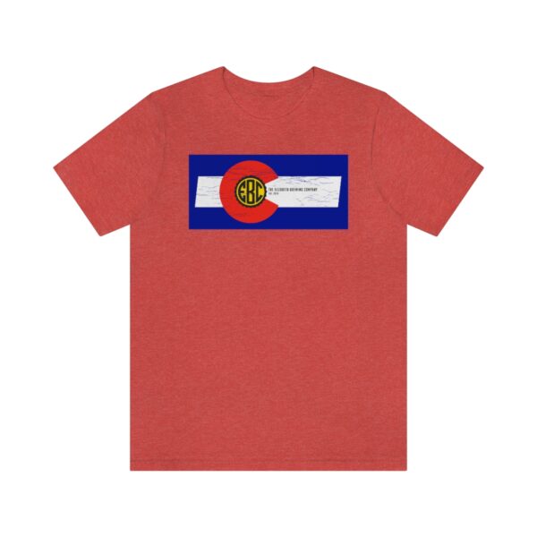 Elizabeth Brewing Company Colorado Flag Unisex Jersey Short Sleeve Tee - Image 49