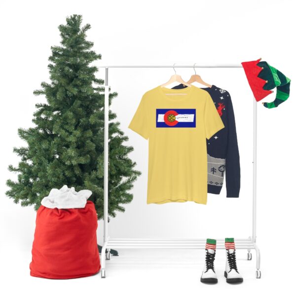 Elizabeth Brewing Company Colorado Flag Unisex Jersey Short Sleeve Tee - Image 32
