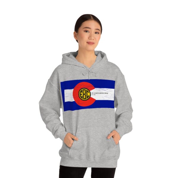 Elizabeth Brewing Colorado Flag Men's Pullover Hoodie - Image 2