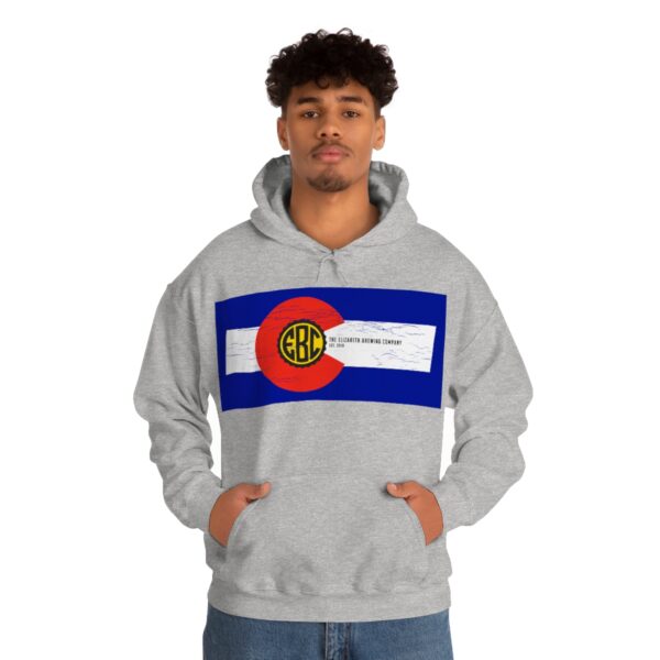 Elizabeth Brewing Colorado Flag Men's Pullover Hoodie - Image 3