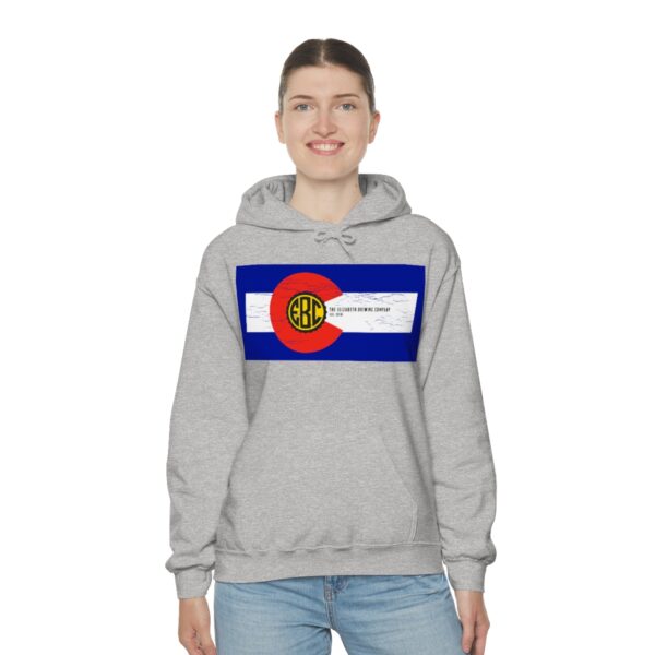 Elizabeth Brewing Colorado Flag Men's Pullover Hoodie - Image 4