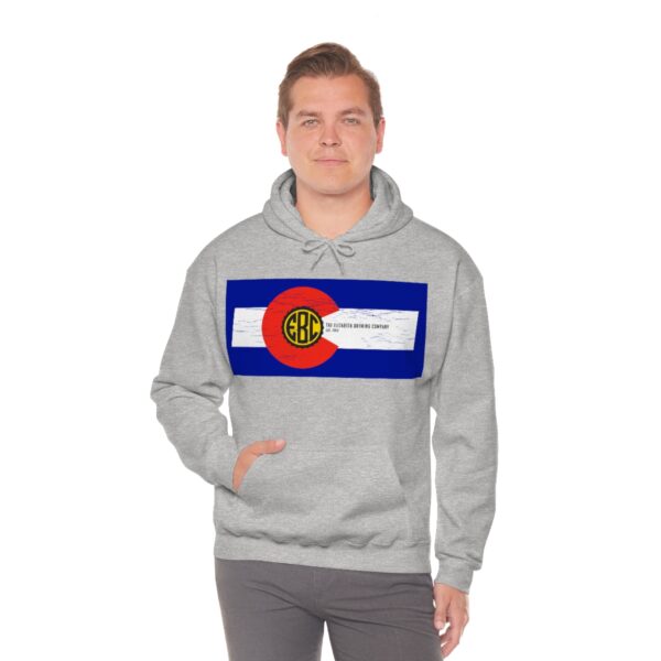 Elizabeth Brewing Colorado Flag Men's Pullover Hoodie - Image 5