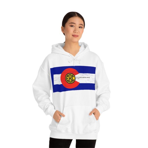 Elizabeth Brewing Colorado Flag Men's Pullover Hoodie - Image 10
