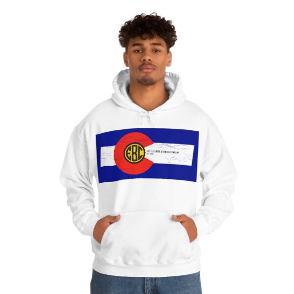 Elizabeth Brewing Colorado Flag Men's Pullover Hoodie - Image 11