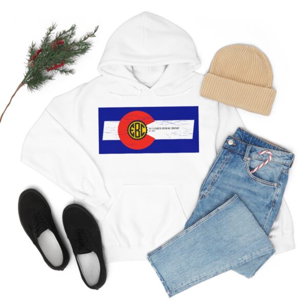 Elizabeth Brewing Colorado Flag Men's Pullover Hoodie - Image 15