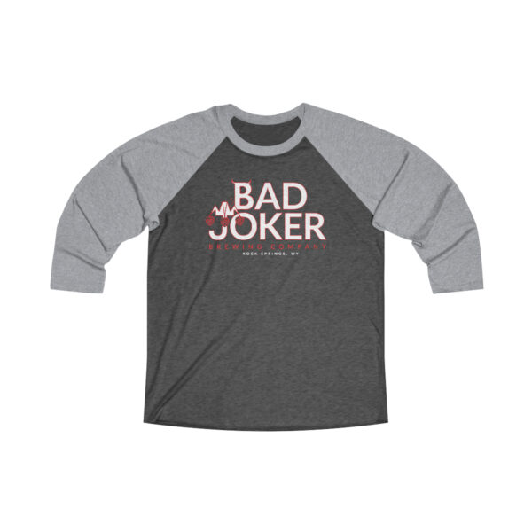 Bad Joker Brewing Company Unisex Tri-Blend 34 Raglan Tee - Image 2