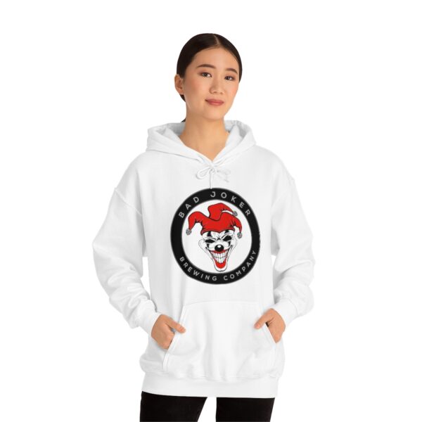 Bad Joker Brewing Circle Logo Men's Pullover Hoodie - Image 10