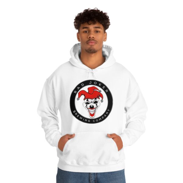 Bad Joker Brewing Circle Logo Men's Pullover Hoodie - Image 11