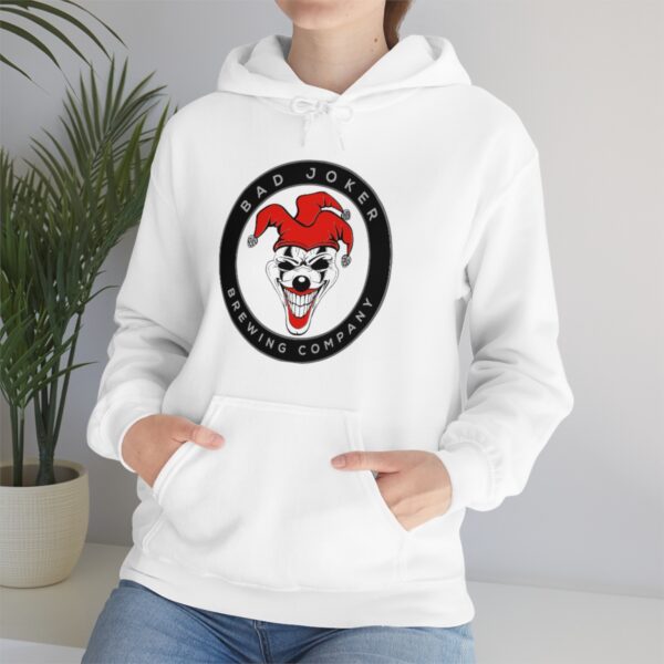 Bad Joker Brewing Circle Logo Men's Pullover Hoodie - Image 14