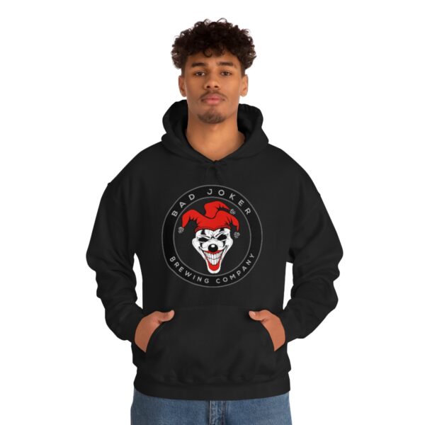 Bad Joker Brewing Circle Logo Men's Pullover Hoodie - Image 19