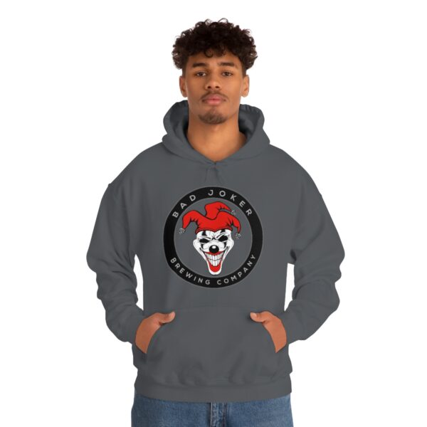 Bad Joker Brewing Circle Logo Men's Pullover Hoodie - Image 51