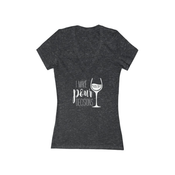 The Wine Barrel Pour Decisions Women's Jersey Short Sleeve Deep V-Neck Tee - Image 5