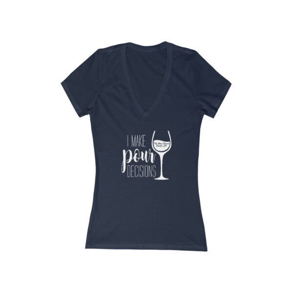 The Wine Barrel Pour Decisions Women's Jersey Short Sleeve Deep V-Neck Tee - Image 7