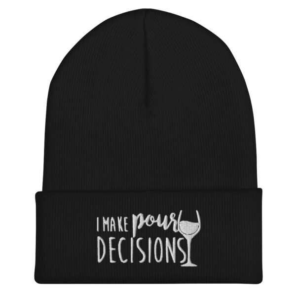 The Wine Barrel Pour Decisions Cuffed Beanie