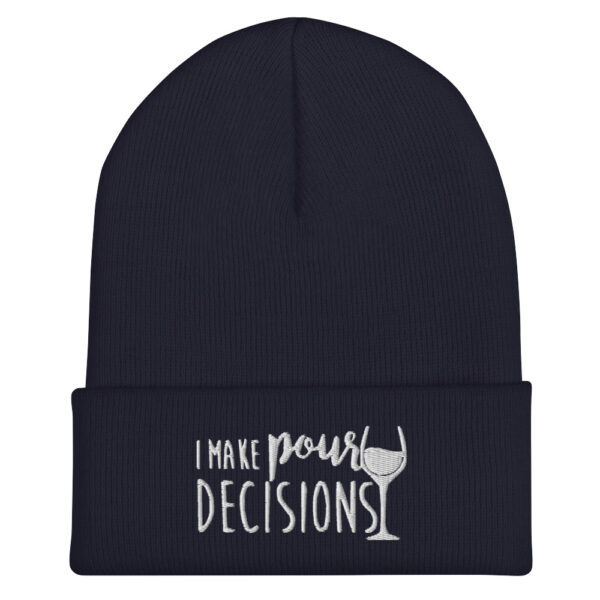 The Wine Barrel Pour Decisions Cuffed Beanie - Image 3