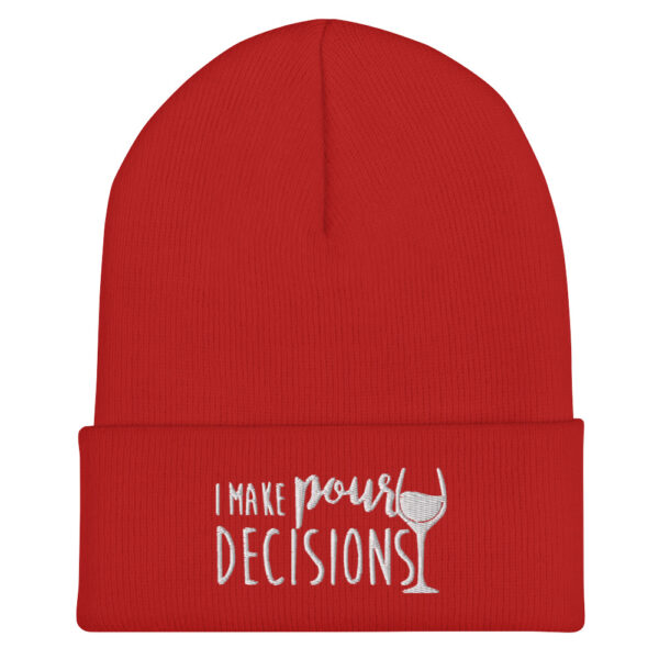 The Wine Barrel Pour Decisions Cuffed Beanie - Image 4